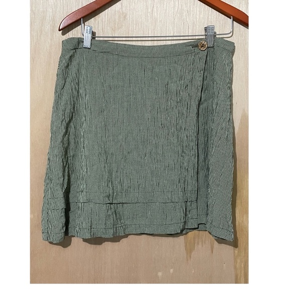 Rialto Collection Vintage 90s Green Plaid Miniskirt - Picture 1 of 5